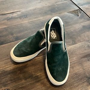 Vans suede slip ons